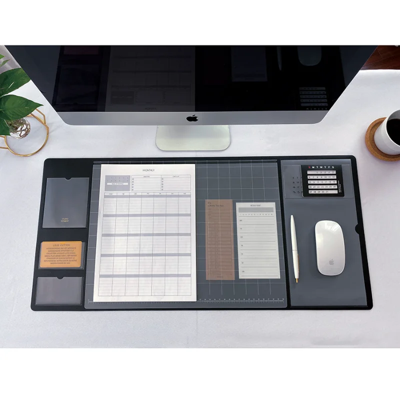 Leather Desk Pad - ポータブルメモパッド大型マウスパッドゲーム用防水滑り止めマウスパッドPUレザースエードデスクマットコンピュータキーボードテーブルマット