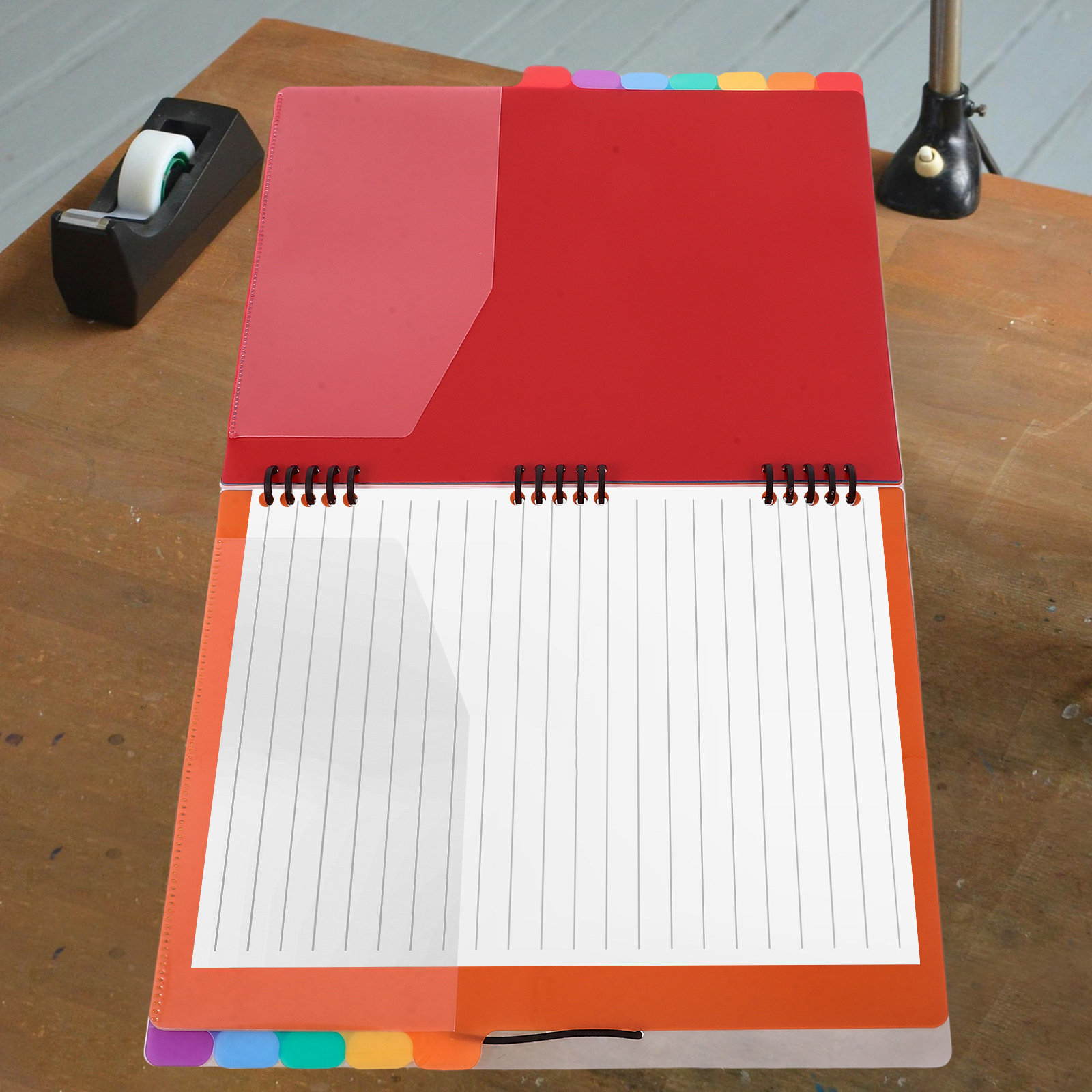 A4ドキュメントオーガナイザーフォルダー、リングバインダーデ - Tab Divider A4 のレビューと価格