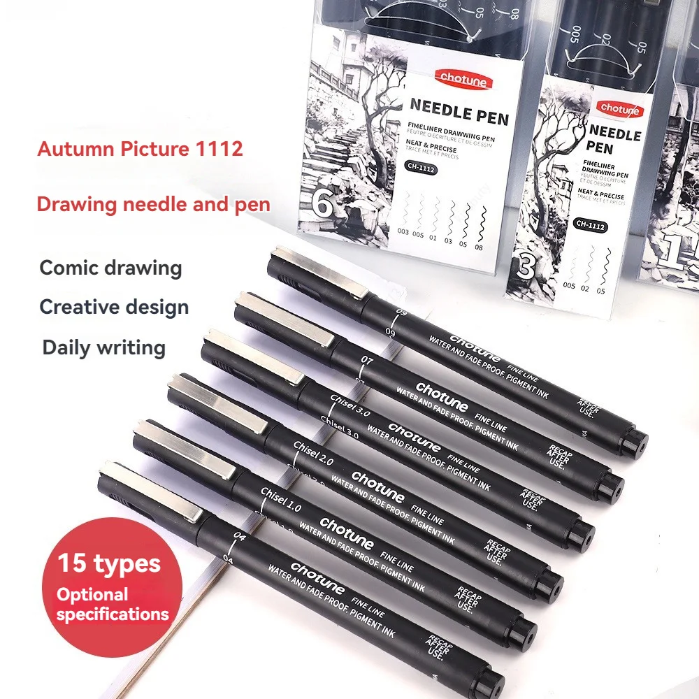 ブラックマイクロペン、15サイズ、防水アーカイブインク、アー - Correction Pen Fine のレビューと価格