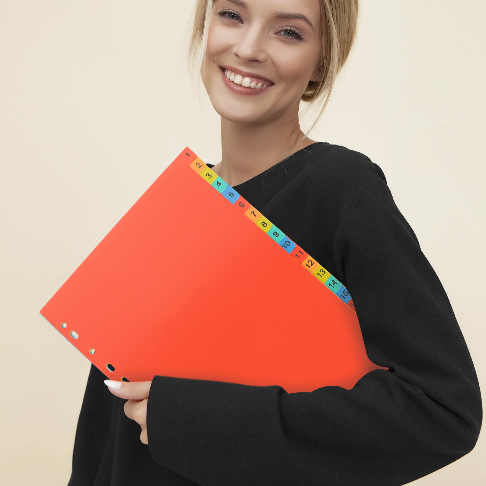 A4タブ付きバインダーディバイダー20枚、頑丈なプラスチック - Tab Divider A4 のレビューと価格